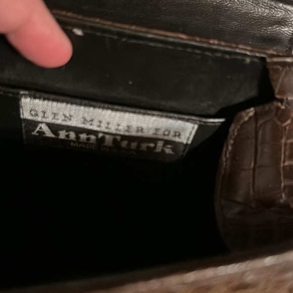 Glen Miller for Ann Turk made in USA. Croc embossed handbag. With dust bag - Picture 11 of 13